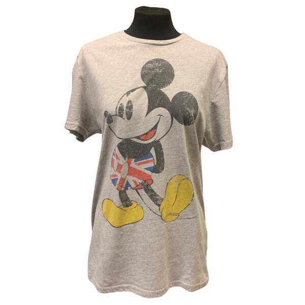 Mickey mintás koptatott póló <M-es>